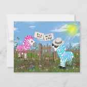 ゼブラベビー性リビールパーティー 招待状 (正面)