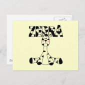 ゼブラベビーTシャツとギフト ポストカード (正面/裏面)