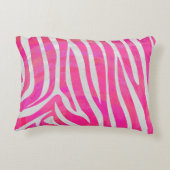 ゼブラホットピンクとホワイトシルエット アクセントクッション (裏面)