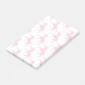 ゼブラホットピンクとホワイトシルエット ポストイット (アングル)