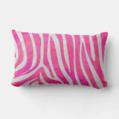 ゼブラホットピンクとホワイトシルエット ランバークッション (裏面)