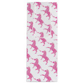 ゼブラホットピンクとホワイトシルエット ワインギフトバッグ (正面)