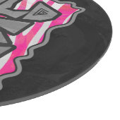 ゼブラホットピンクとホワイトワイルドミー カッティングボード (角)