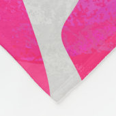 ゼブラホットピンクアンドホワイトプリント フリースブランケット (角)