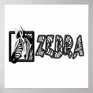 ゼブラポップ・アートのアウトポスター ポスター