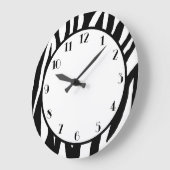 ゼブラポップ・アートの ラージ壁時計 (傾斜)