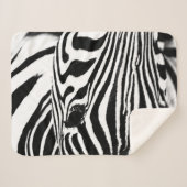 ゼブラポートレートモノクロ シェルパブランケット (正面(横))