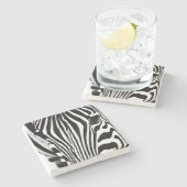 ゼブラポートレートモノクロ ストーンコースター (横)