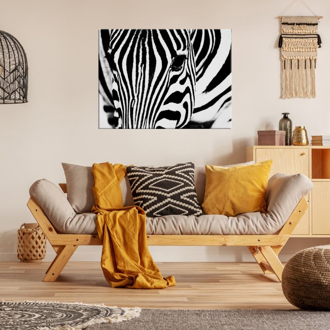 ゼブラポートレートモノクロ メタルプリント (クリエイターアップロード済み)