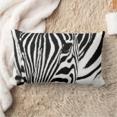 ゼブラポートレートモノクロ ランバークッション (ブランケット)