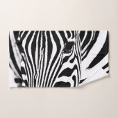 ゼブラポートレート白黒 バスタオルセット (ハンドタオル)