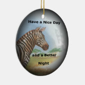 ゼブラポートレート、アンボセリ：サバンナの霊 セラミックオーナメント (右)