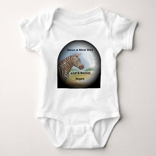 ゼブラポートレート、アンボセリ:サバンナの霊 ベビーボディスーツ (正面)