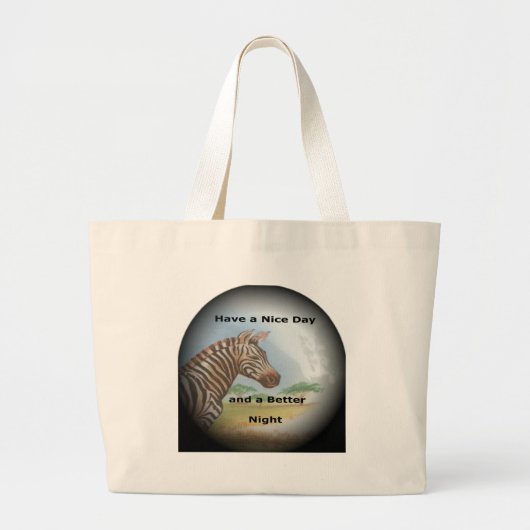 ゼブラポートレート、アンボセリ:サバンナの霊 ラージトートバッグ (正面)