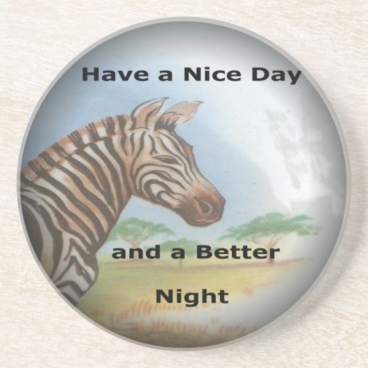 ゼブラポートレート、アンボセリ：サヴァンの精神 コースター (正面)