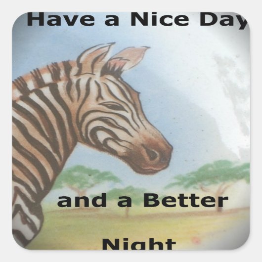 ゼブラポートレート、アンボセリ:サヴァンの精神 スクエアシール (正面)