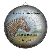 ゼブラポートレート、アンボセリ:サヴァンの精神 ダーツボード (正面)