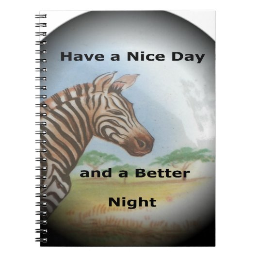 ゼブラポートレート、アンボセリ:サヴァンの精神 ノートブック (正面)