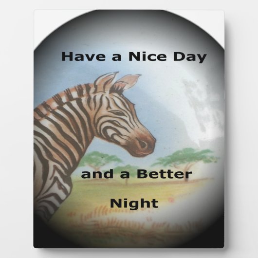 ゼブラポートレート、アンボセリ:サヴァンの精神 フォトプラーク (正面)