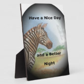 ゼブラポートレート、アンボセリ:サヴァンの精神 フォトプラーク (側面)