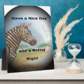 ゼブラポートレート、アンボセリ:サヴァンの精神 フォトプラーク (側面)