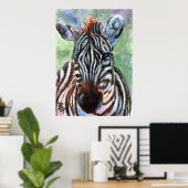 ゼブラポートレートACEOポスター ポスター (ホームオフィス)