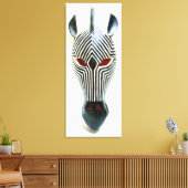 ゼブラマスクをラップしたキャンバス キャンバスプリント (インサイチュ (リビング))