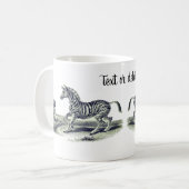 ゼブラマーレアンドフォールヴィンテージアート コーヒーマグカップ (正面左)