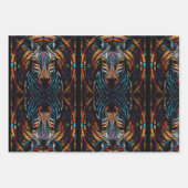 ゼブラモザイクのステンドグラス包装紙シート ラッピングペーパーシート (正面2)