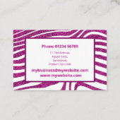 ゼブラモダンパターエレガントン名刺 名刺 (裏面)