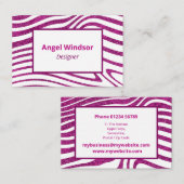 ゼブラモダンパターエレガントン名刺 名刺 (正面/裏面)