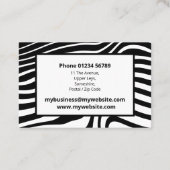 ゼブラモダンパターエレガントン名刺 名刺 (裏面)