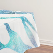 ゼブラモダンプリントグラムブルーパープルグリッター テーブルクロス (インサイチュ)