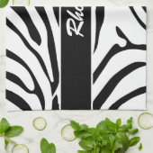 ゼブラモダンプリント キッチンタオル (折り畳み)