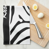 ゼブラモダンプリント キッチンタオル (四つ折り)