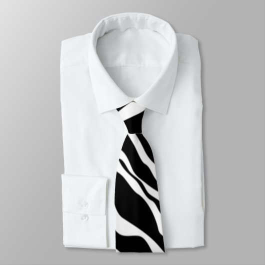 ゼブラモダンプリント、絵文字ウインク ネクタイ (タイ)