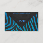 ゼブラモノクロとブルー(モノグラム) 名刺 (裏面)