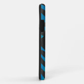 ゼブラモノクロとブルー(モノグラム) Case-Mate iPhoneケース (裏面/右)