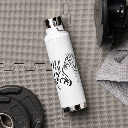 ゼブラモノクロワイルドライフアートパーソナライズされた ウォーターボトル (ジム)