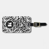 ゼブラモノグラムのストライプ ラゲッジタグ (正面横)