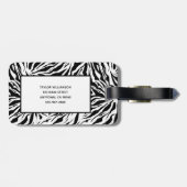 ゼブラモノグラムのストライプ ラゲッジタグ (裏面横)