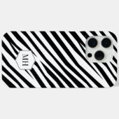 ゼブラモノグラムのブラック&ホワイトシック柄 Case-Mate iPhoneケース (裏面 (横))