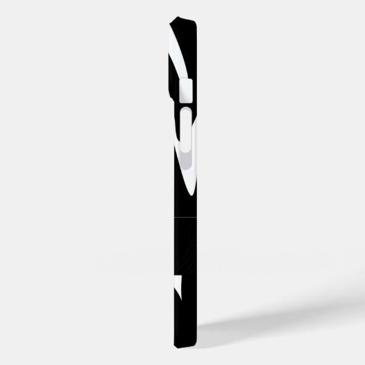 ゼブラモノグラムのプリントの白黒の線 Case-Mate iPhoneケース (裏面 / 左)