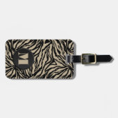 ゼブラモノグラムのプリント ラゲッジタグ (正面横)