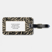 ゼブラモノグラムのプリント ラゲッジタグ (裏面横)