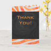 ゼブラモノグラムオレンジと白 カード (黄色い花)