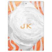 ゼブラモノグラムオレンジと白 クリップボード (裏面)