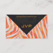 ゼブラモノグラムオレンジと白 名刺 (裏面)