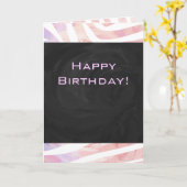 ゼブラモノグラムピンクと白 カード (黄色い花)