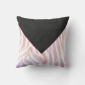 ゼブラモノグラムピンクと白 クッション (裏面)